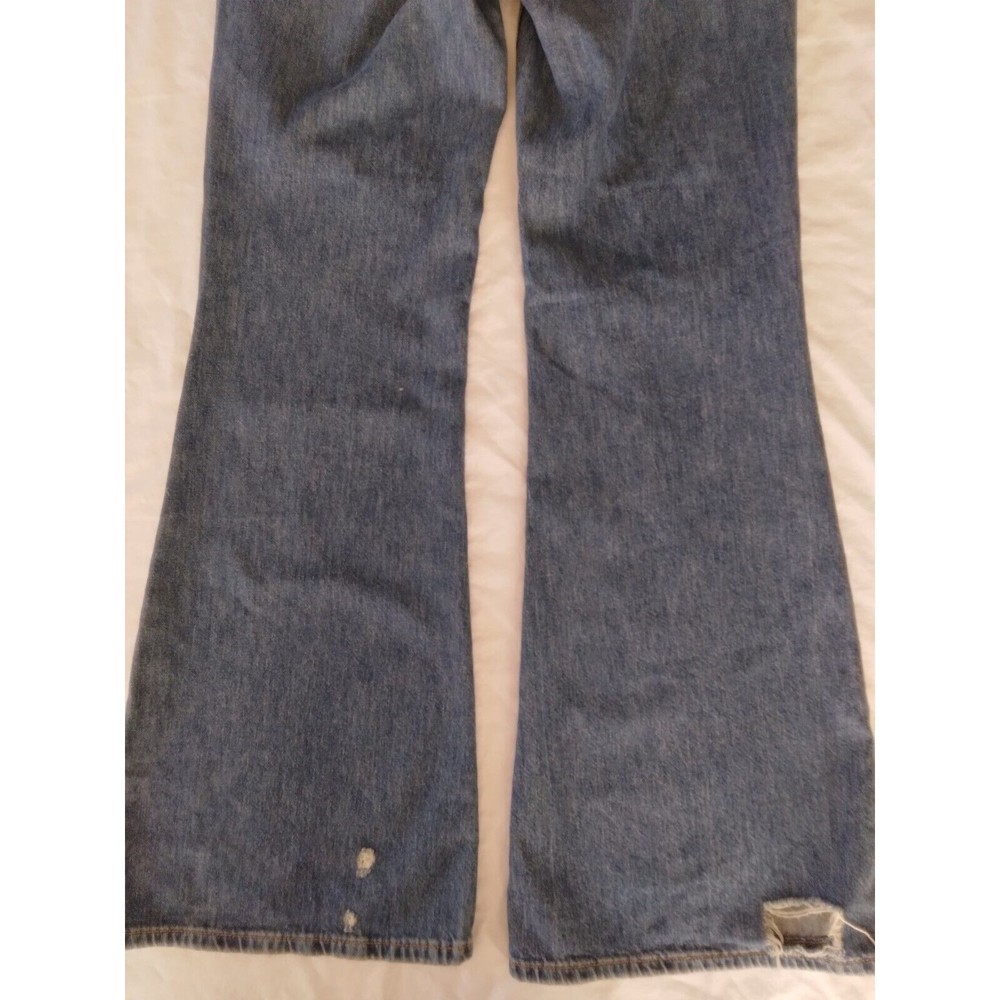 We The Free Heritage Flare Free People Jeans Size 28 Distressed Y2K Button Fly - Picture 13 of 14